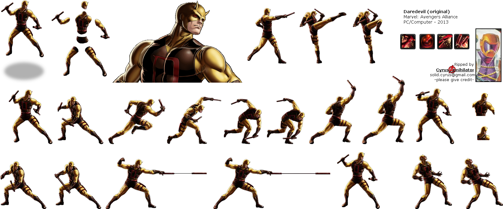 Click For Full Sized Image Daredevil - Marvel Avengers Alliance Daredevil (1650x690), Png Download