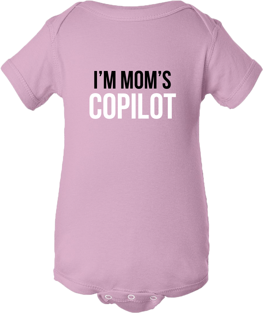 I'm Mom's Co-pilot Pink Onesie - Trick Or Treat Pumpkin Halloween Baby Bodysuit (1000x1250), Png Download