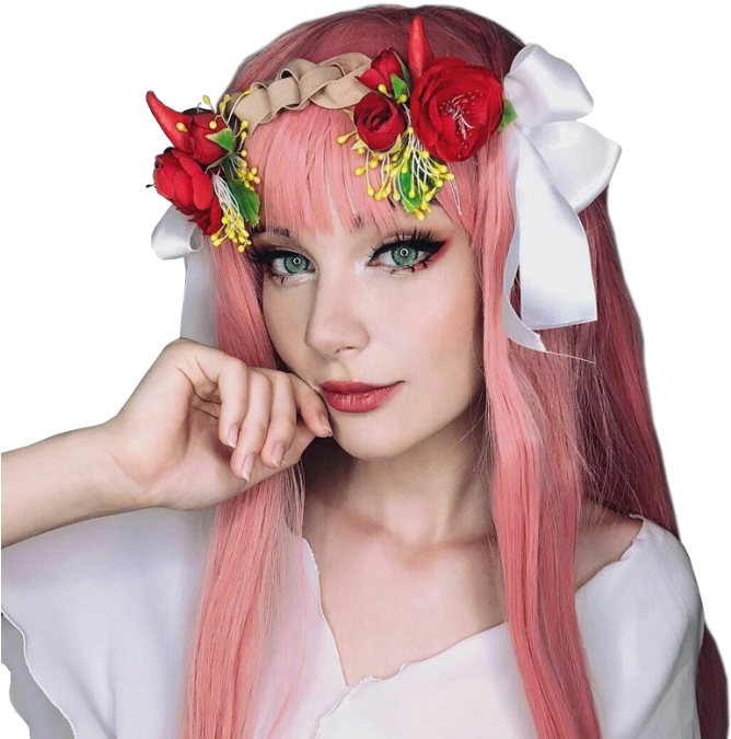 Steklo Vezde Png - Zero Two Flower Crown (700x700), Png Download