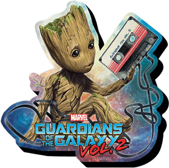 Baby Groot With Cassette Tape Magnet - Marvel - Guardians Of The Galaxy Vol 2 - Baby Groot (555x555), Png Download
