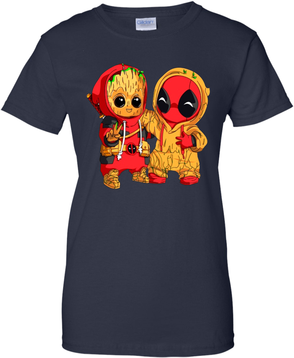 Groot And Deadpool Friends Best Selling T-shirt - Just Want To Work In My Garden And Pet My Dog T-shirt (1155x1155), Png Download