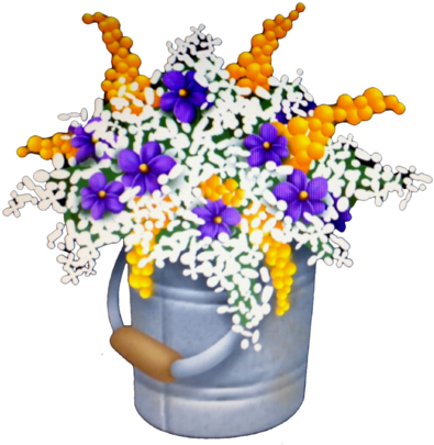 Yellow Flower Bucket - Wiki (508x479), Png Download