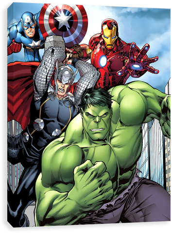 Download Earth's Mightiest Heroes - Ag Hulk Avengers Cartoon Cardboard  Cutout Lifesize PNG Image with No Background 