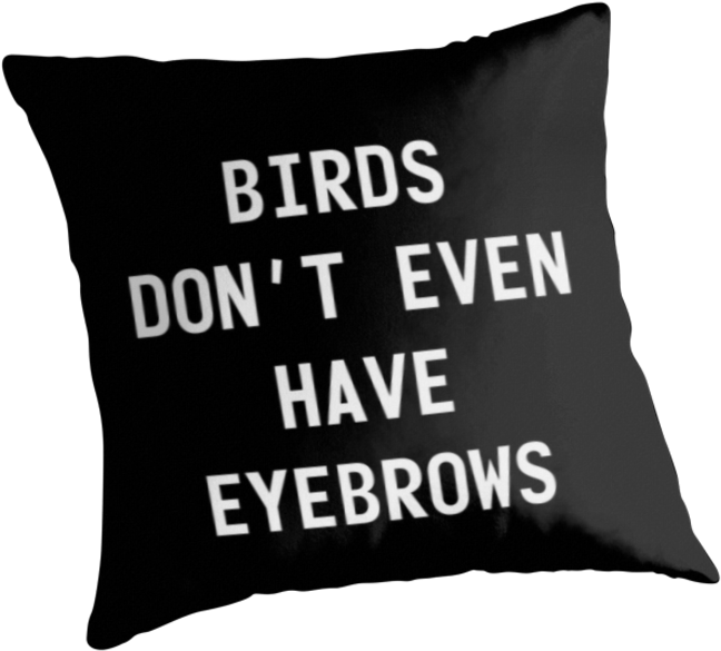 Larry " Birds Dont Even Have Eyebrows" White Text" - Robert Lutece (831x788), Png Download