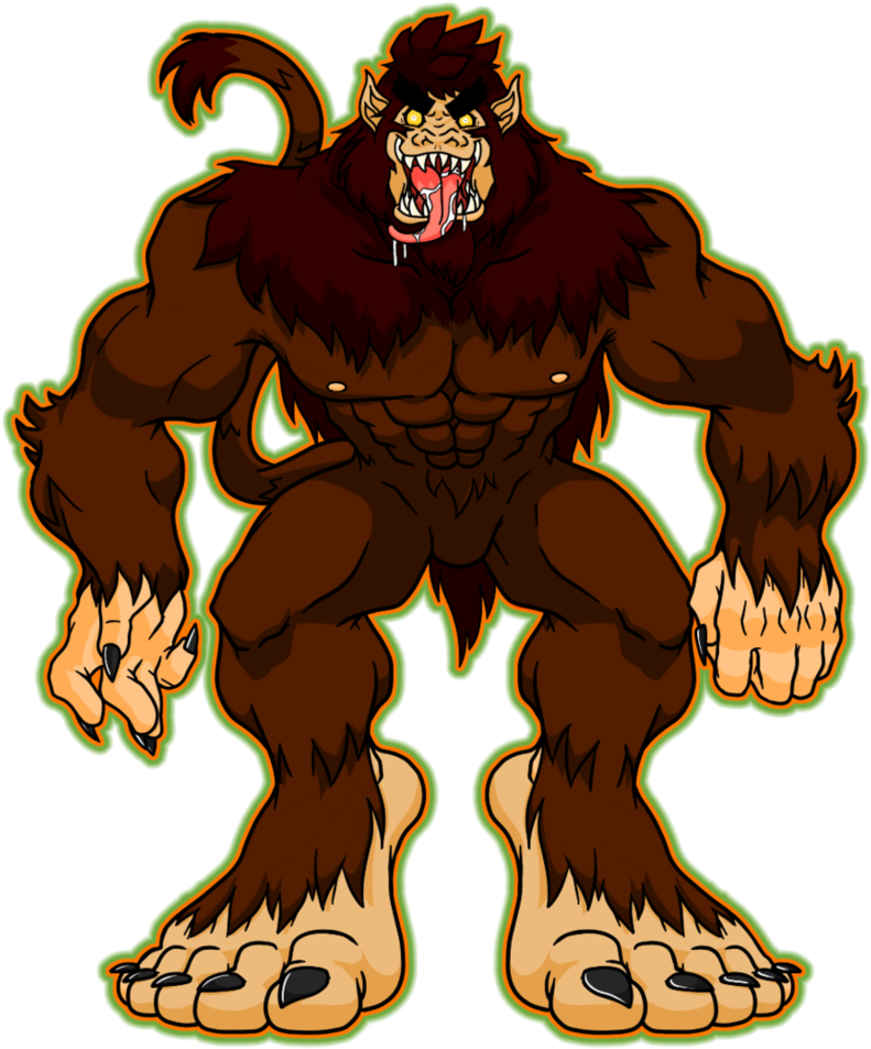 Werewolf Bigfoot By Catchshiro-d5jf9ed - Bigfoot Werewolf (824x969), Png Download