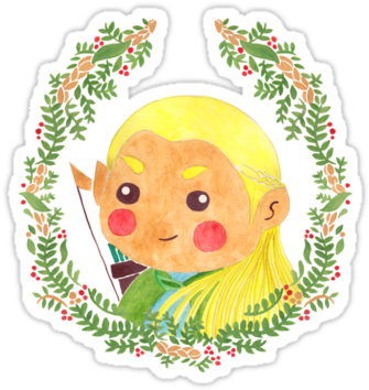Legolas Illustration Printed On Merchandise Illustration - Illustration (375x360), Png Download
