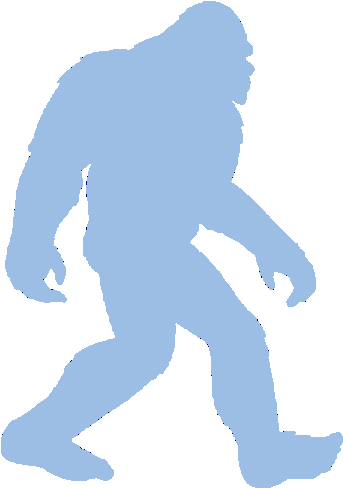 Bigfoot Light Blue - Bigfoot Clipart (448x600), Png Download