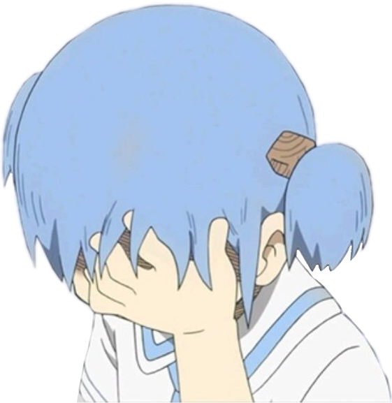 Facepalming Anime Character (561x577), Png Download