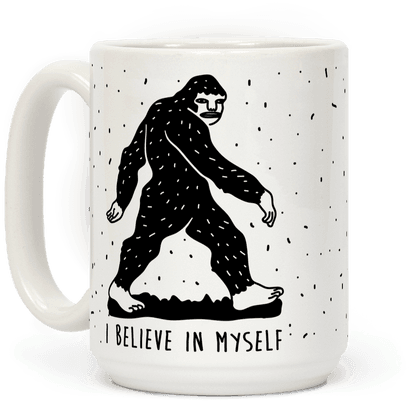I Believe In Myself Bigfoot - Bigfoot Shirt (484x484), Png Download