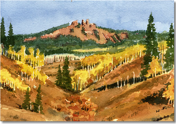 Original Traditional Watercolors By Gregory Effinger - Watercolor Painting (570x576), Png Download