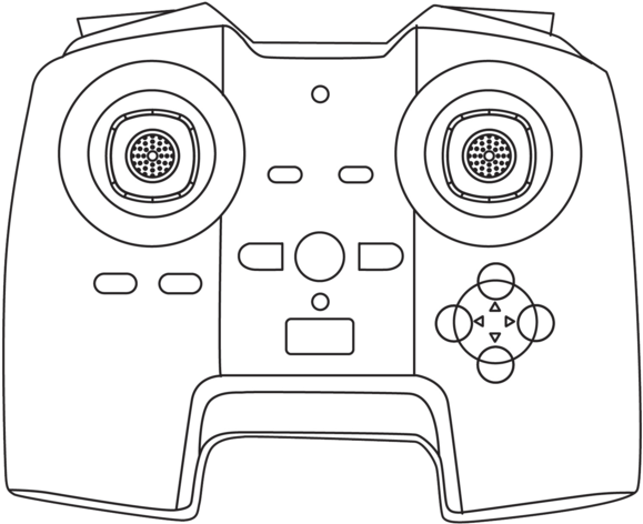 Sky Force Controller Propel Vector Black And White - Drawing (1024x819), Png Download