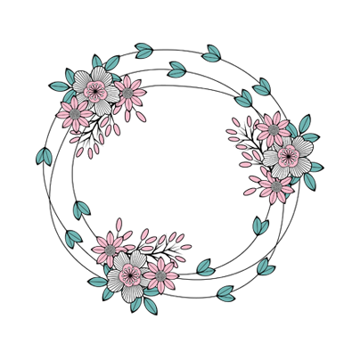 M Larb Cker F - Floral Design (386x386), Png Download