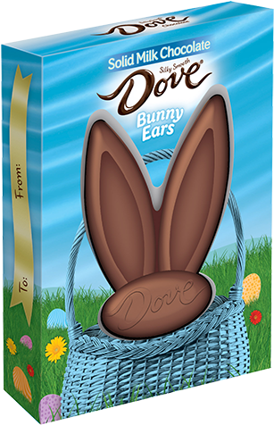 Dove Solid Milk Chocolate Bunny Ears - Chocolate Bunny (500x500), Png Download