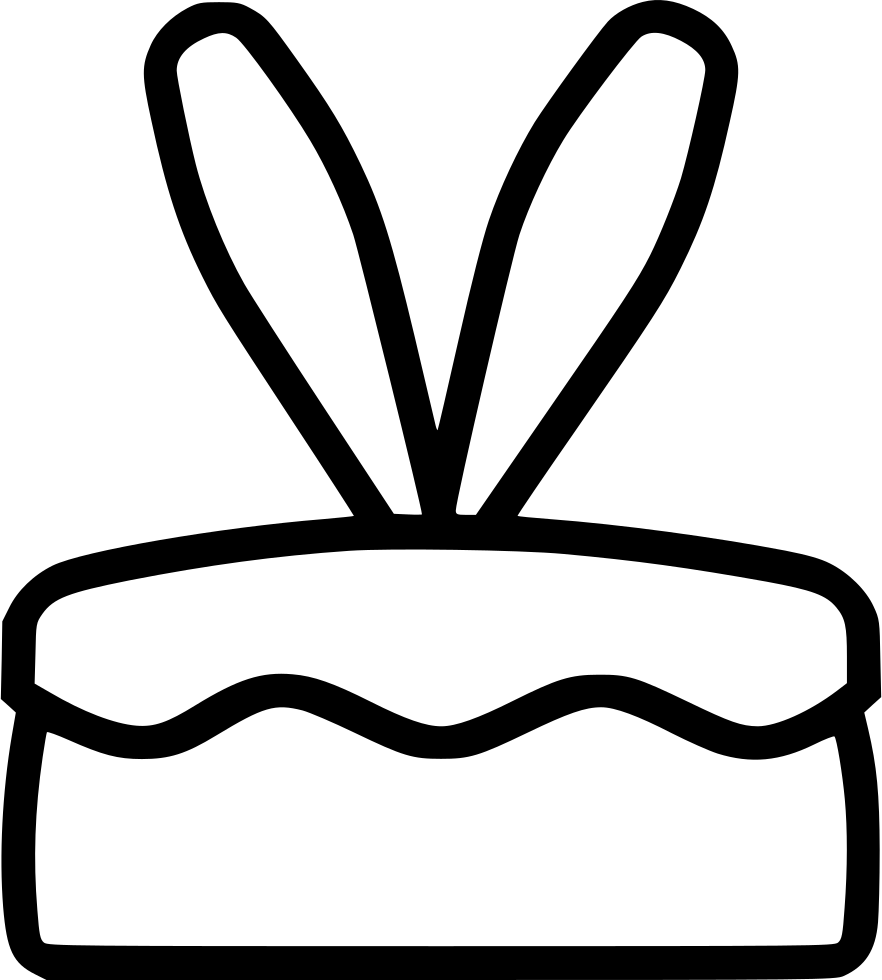 Cake Bunny Ears Rabbit Dessert Comments (882x980), Png Download