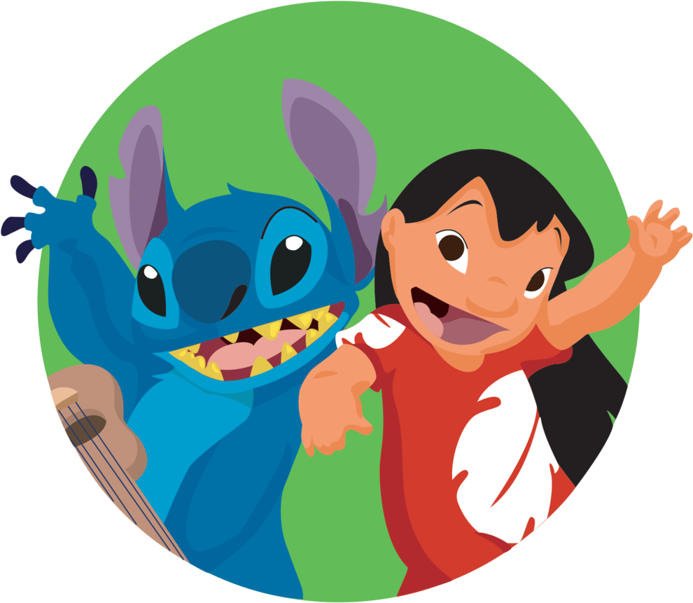 Lilostitchicon - Disney Lilo & Stitch Movie Cover Silver Pendant (1000x1000), Png Download