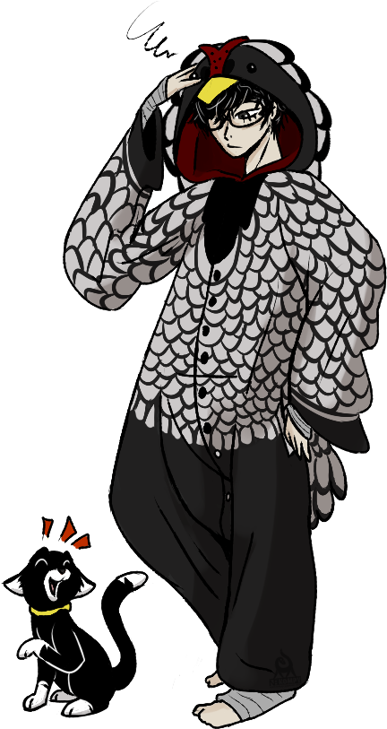 [2woh] Persona 5 Protag Kigurumi - Word (500x830), Png Download