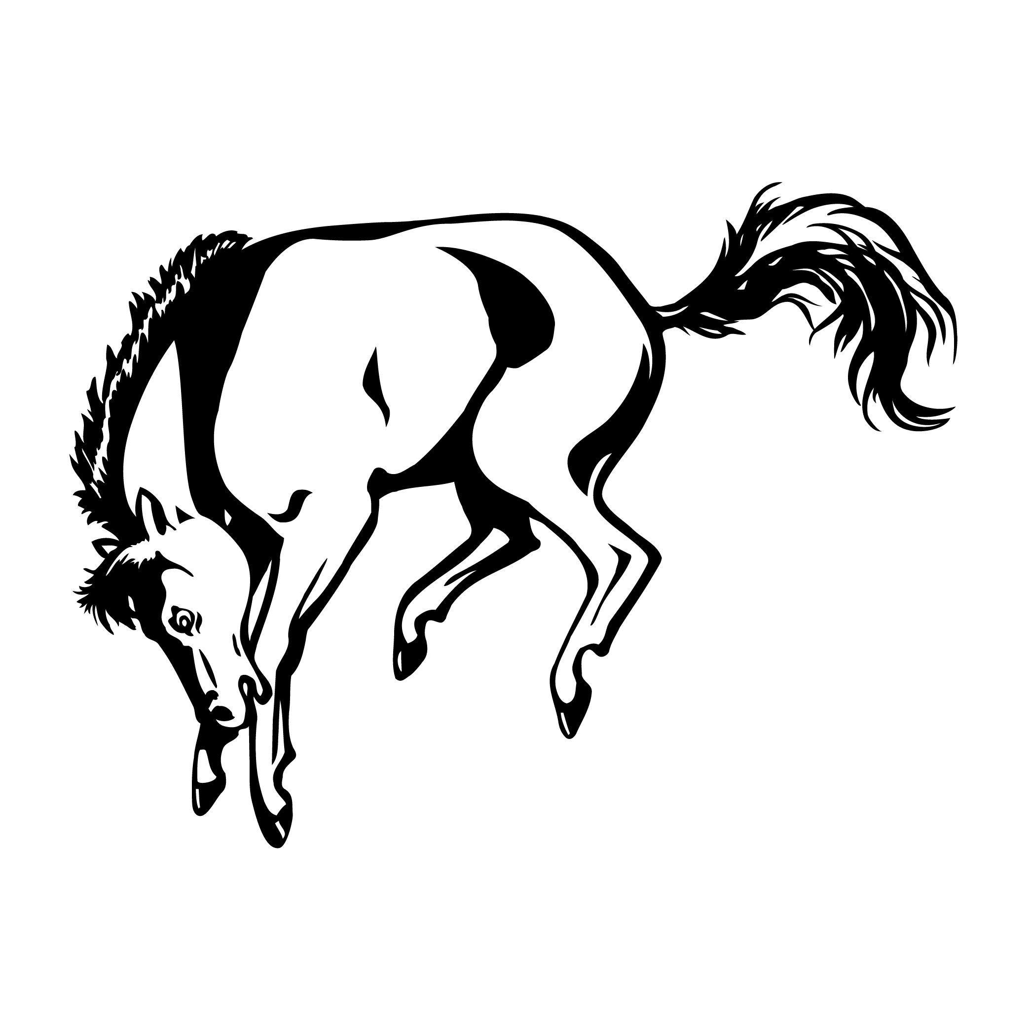 Png Freeuse Library Bucking Photomal Com Decal - Bronco Clip Art (2088x2088), Png Download