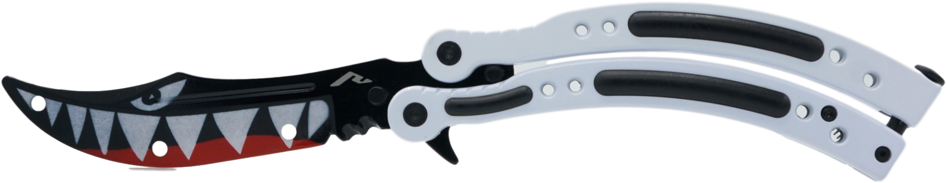 White Bomber Shark Butterfly Trainer - Butterfly Knife (2048x1359), Png Download