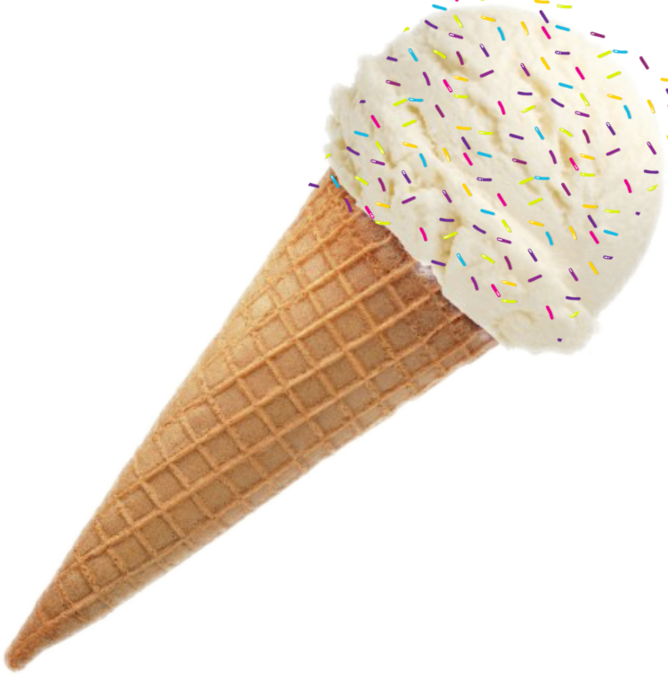 Ice Cream With Sprinkles Png (750x759), Png Download
