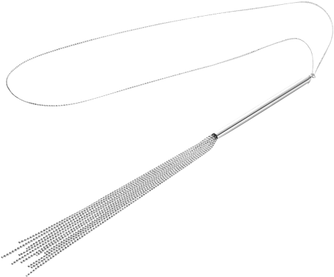 Silver Whip Necklace - Bangle (600x600), Png Download