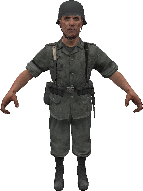 There's No Breast Eagle On The Soldier's Uniforms Either - Call Of Duty World At War Waffen Ss (482x654), Png Download