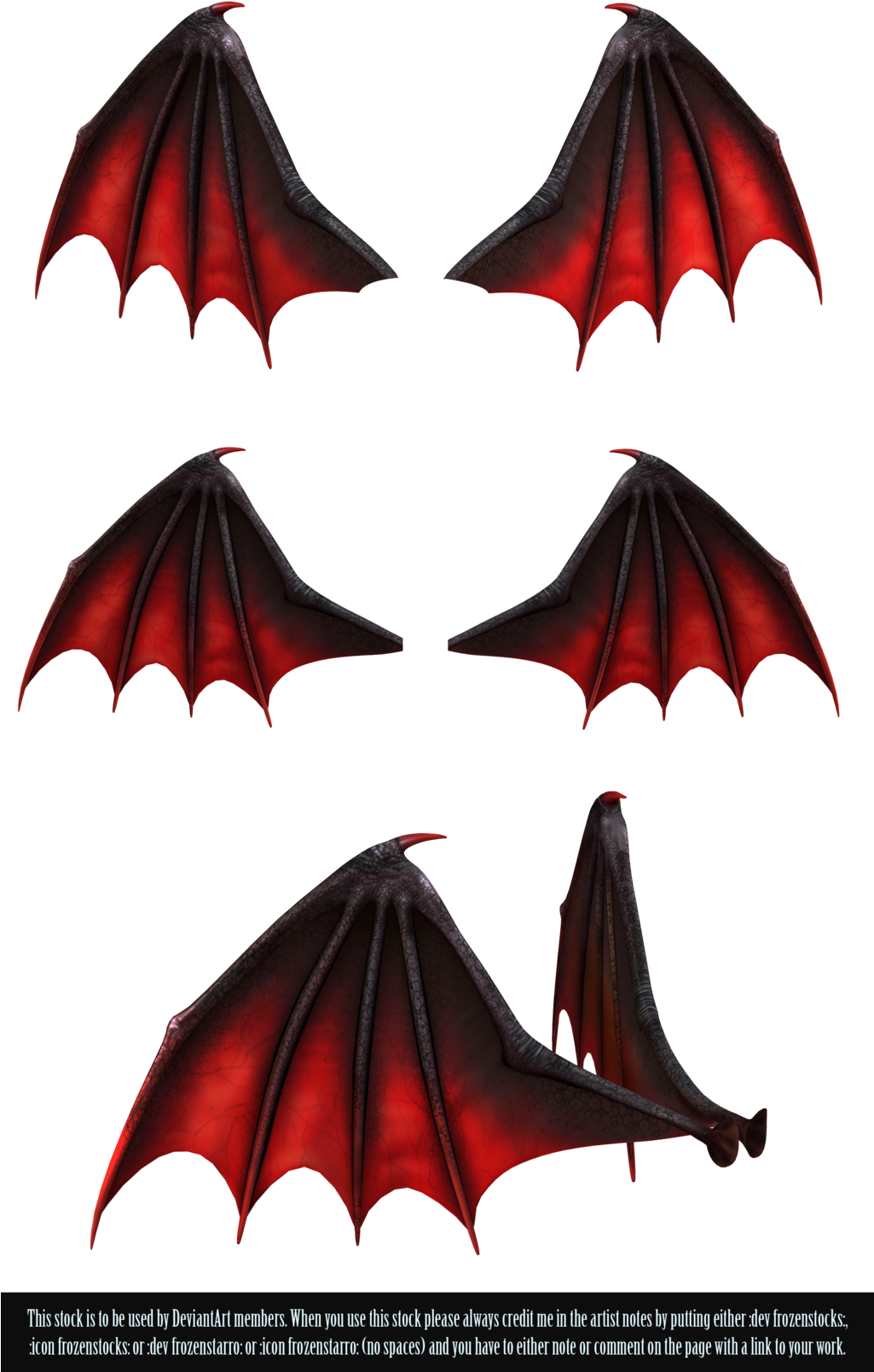 Fairy Wings With Transparence - Black And Red Demon Wings (1024x1638), Png Download
