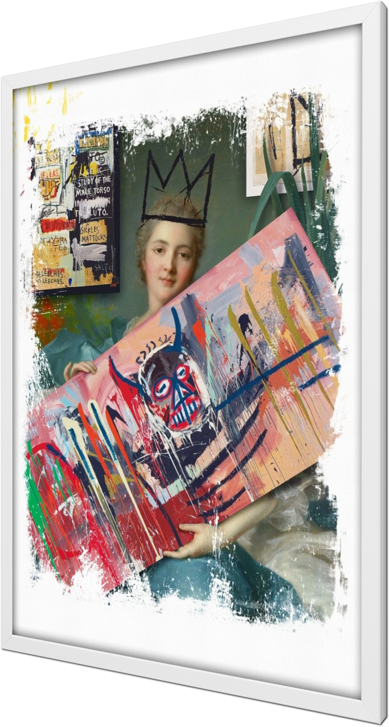 Basquiat Fan - Large Size Print Oil Painting Wall Painting Jean Michel (567x1059), Png Download