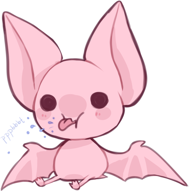 Kawaii Bat (800x742), Png Download
