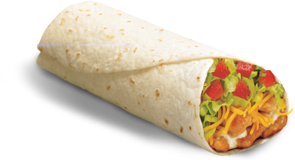 File - Burrito - Del Taco Spicy Chicken Burrito (640x357), Png Download