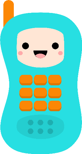 Collection Of Phone High Quality Free - Telephone Kawaii Png (267x500), Png Download