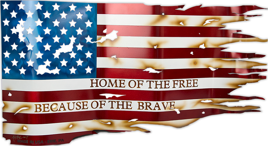 Home Of The Free Because Of The Brave American Flag - Flag Of The United States (900x491), Png Download