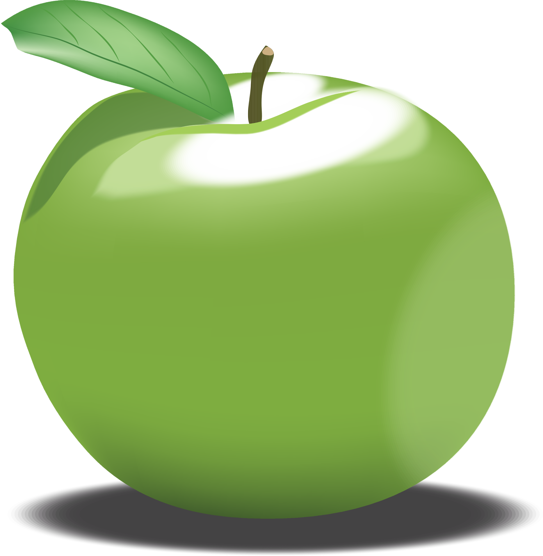 Apple Fruit Clipart Big Fruit - Green Apples Clip Art (1867x1912), Png Download