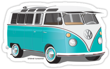 Hippie Bus Png - Volkswagen Bus Png (375x360), Png Download