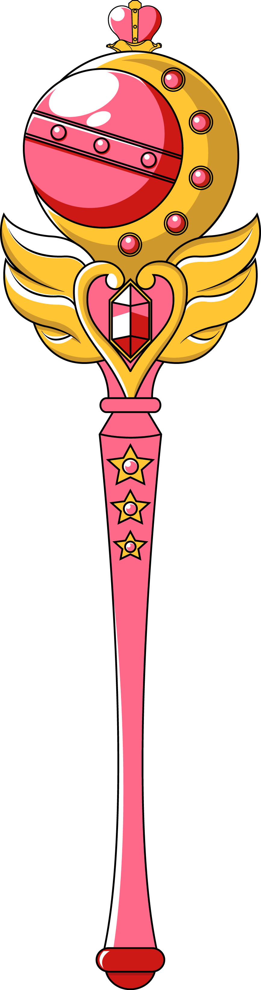 Images For Anime Fantasy Art - Sailor Moon Wand Png (867x3289), Png Download