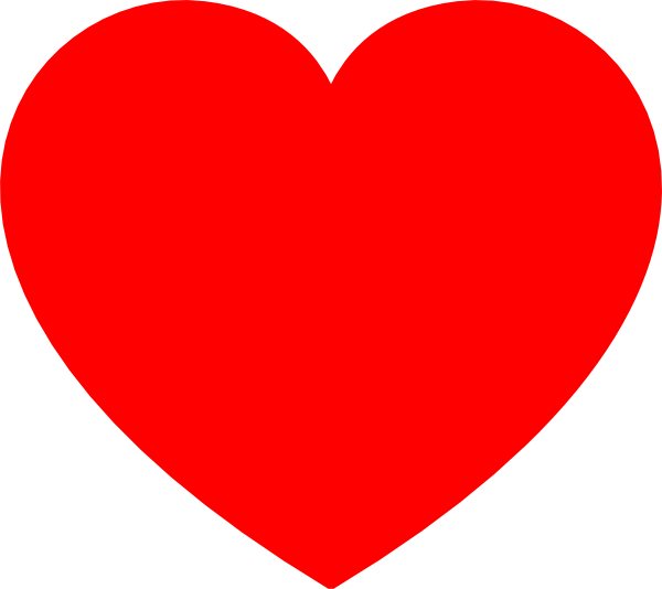 Red Heart Clip Art - Love Heart (600x534), Png Download