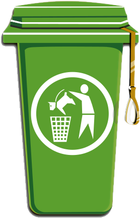 Trash Can Png File - Recycle Trash Can Png (285x439), Png Download