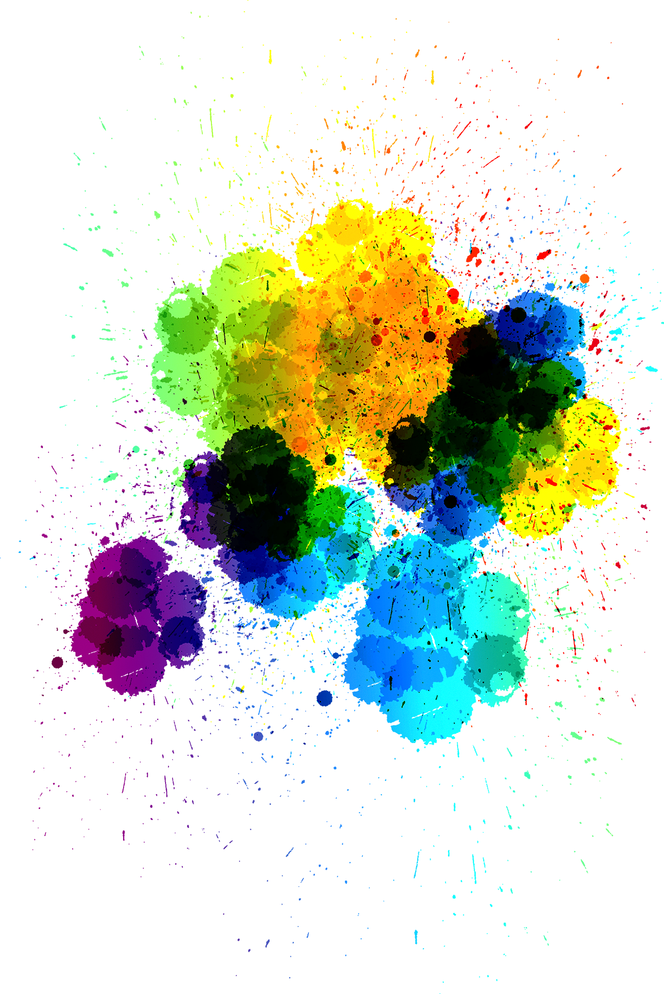 Splash Paint Png - Splash Ink Png (1300x1945), Png Download