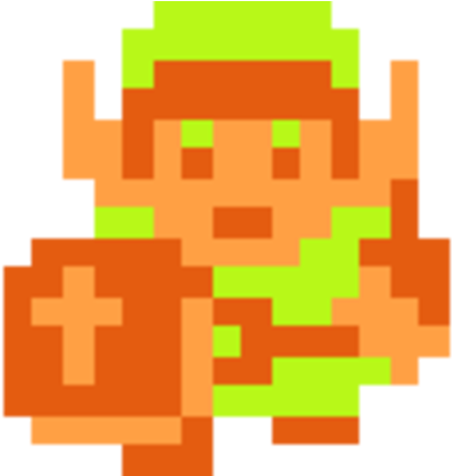 The Legend Of Zelda - Jakks Pacific Nintendo 2.5 Inch 8 Bit Link (640x427), Png Download