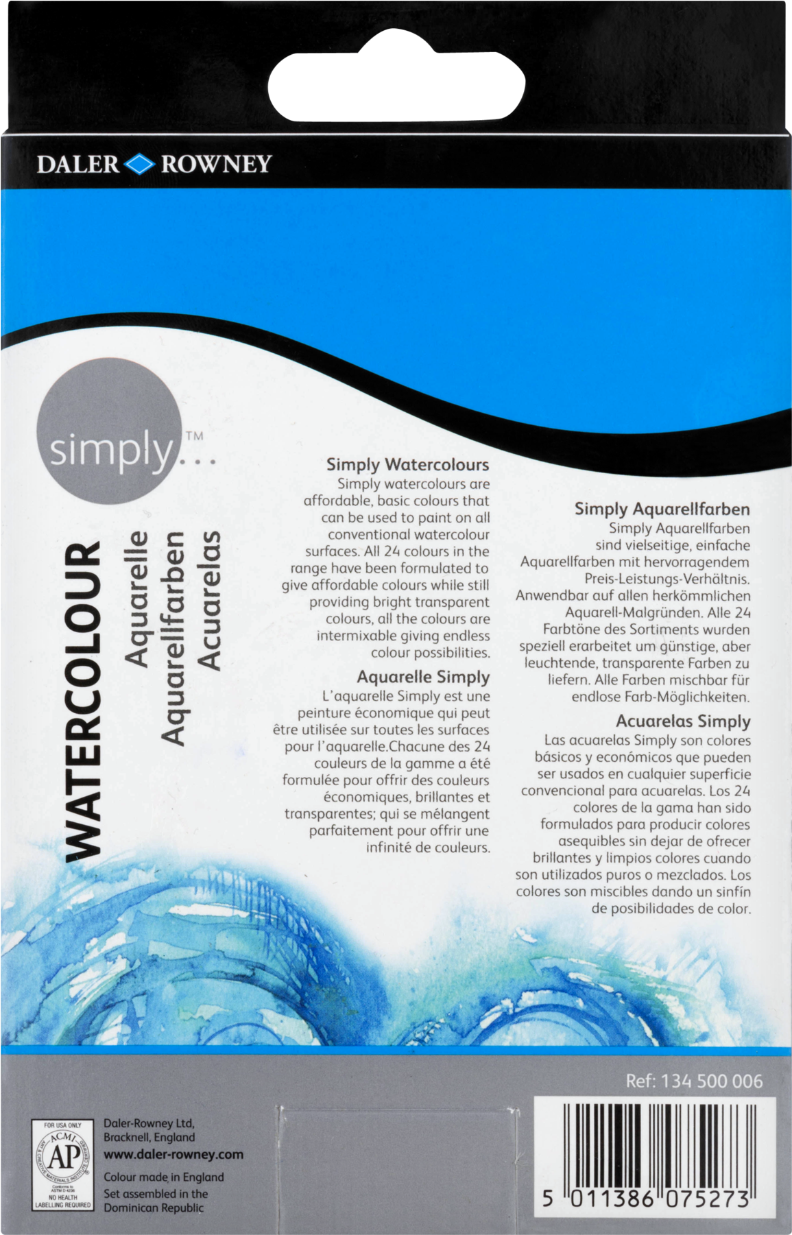 Daler-rowney Simply Watercolour, 12ml, Assorted Colors, (1800x1800), Png Download