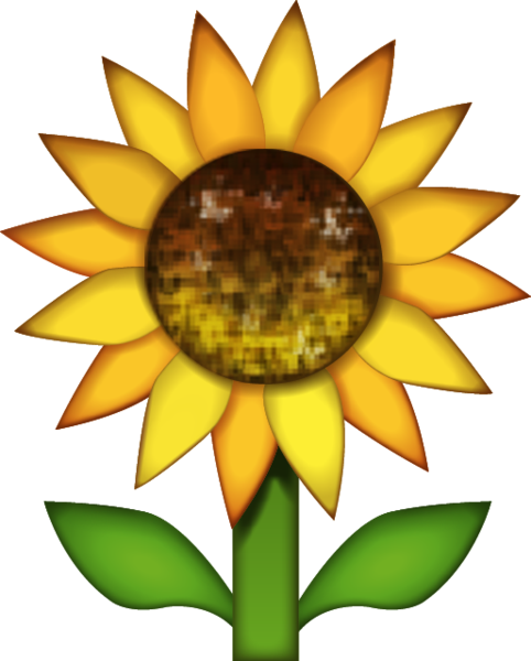 Download Sunflower Emoji Image In Png - Sunflower Emoji Png (482x600), Png Download