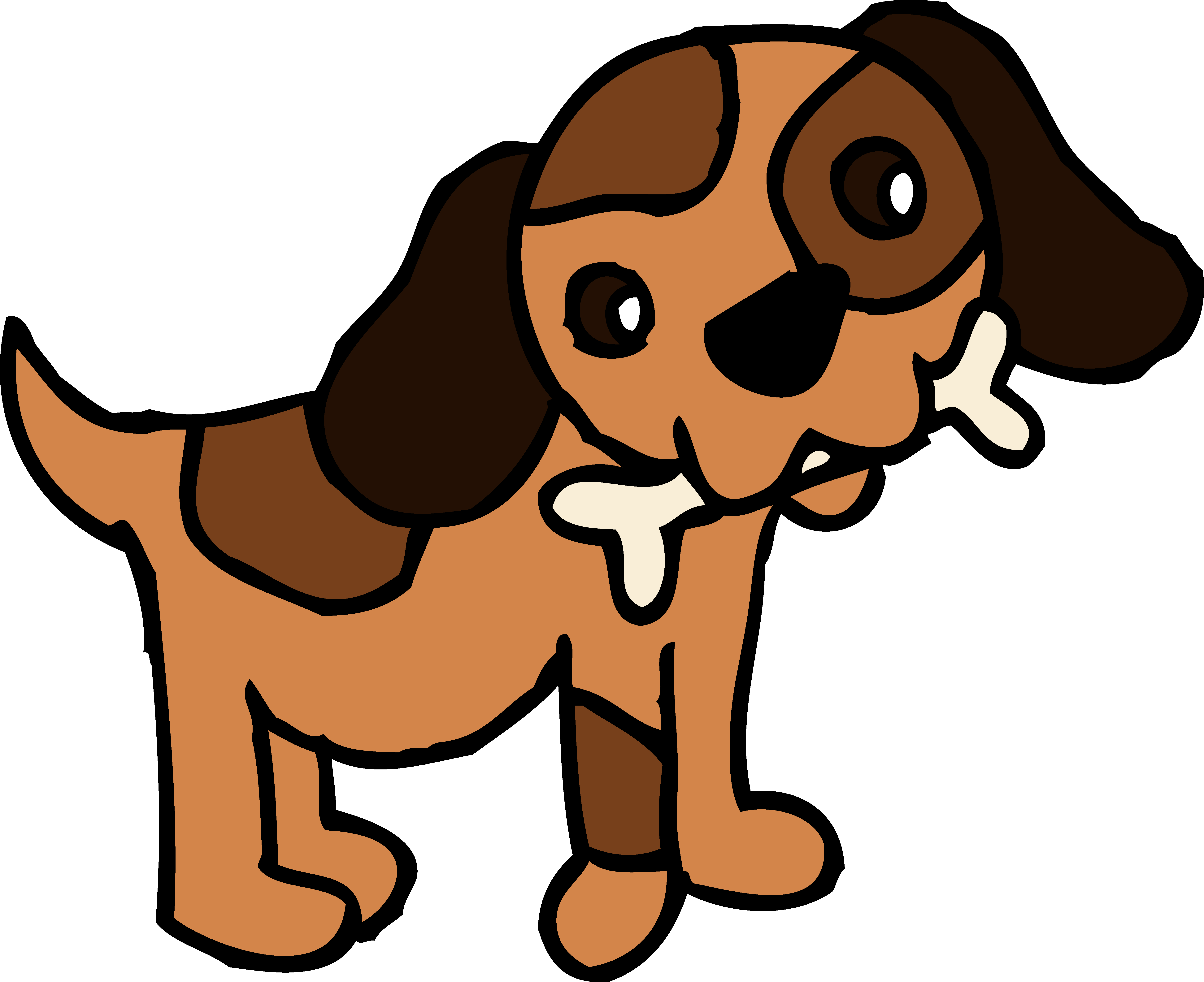 Clip Art - Dog With Bone Clipart (6297x5137), Png Download
