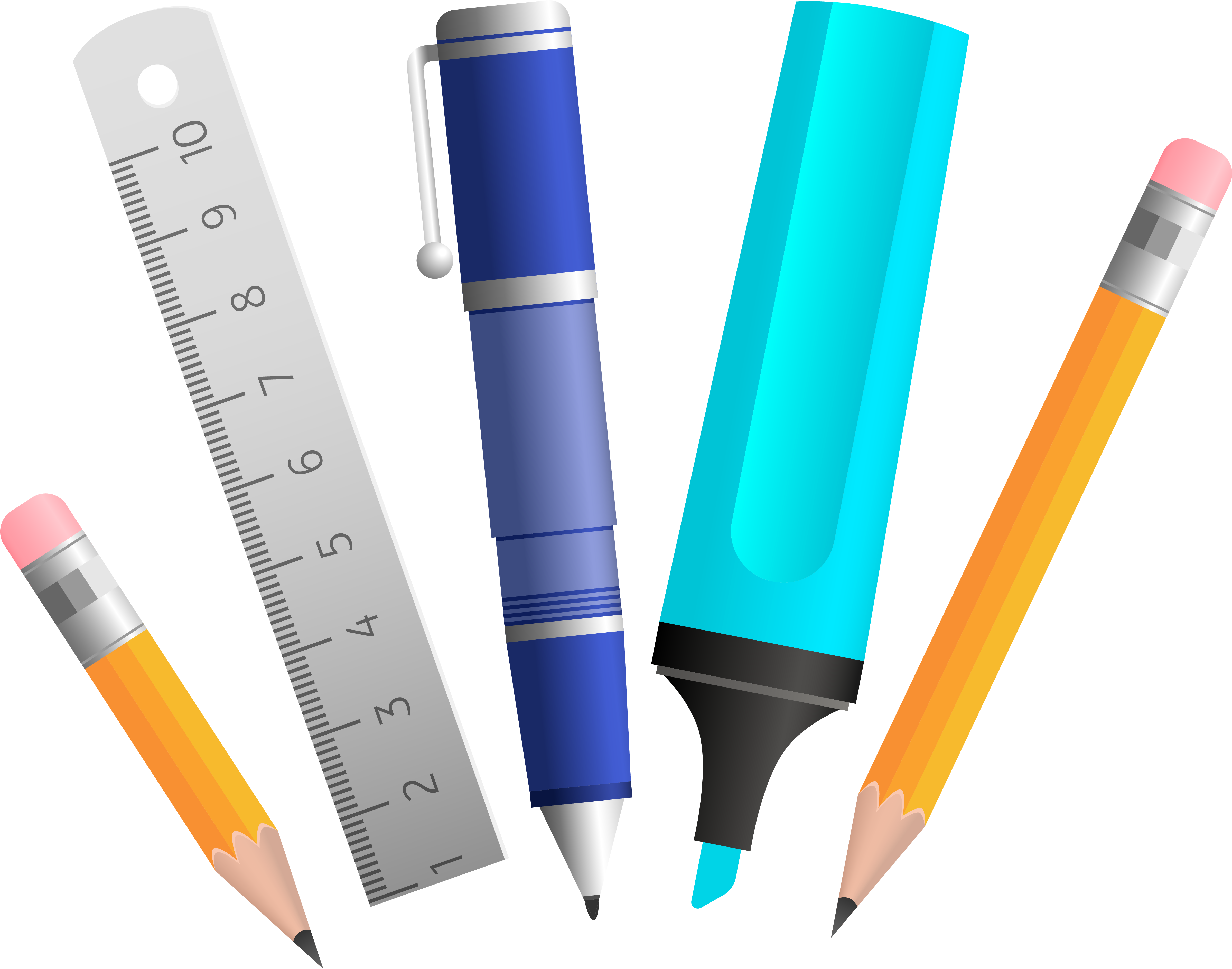 School Tools Png (5245x4297), Png Download