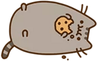 Pusheen Eating Cookie - Pusheen Transparent Png (400x400), Png Download