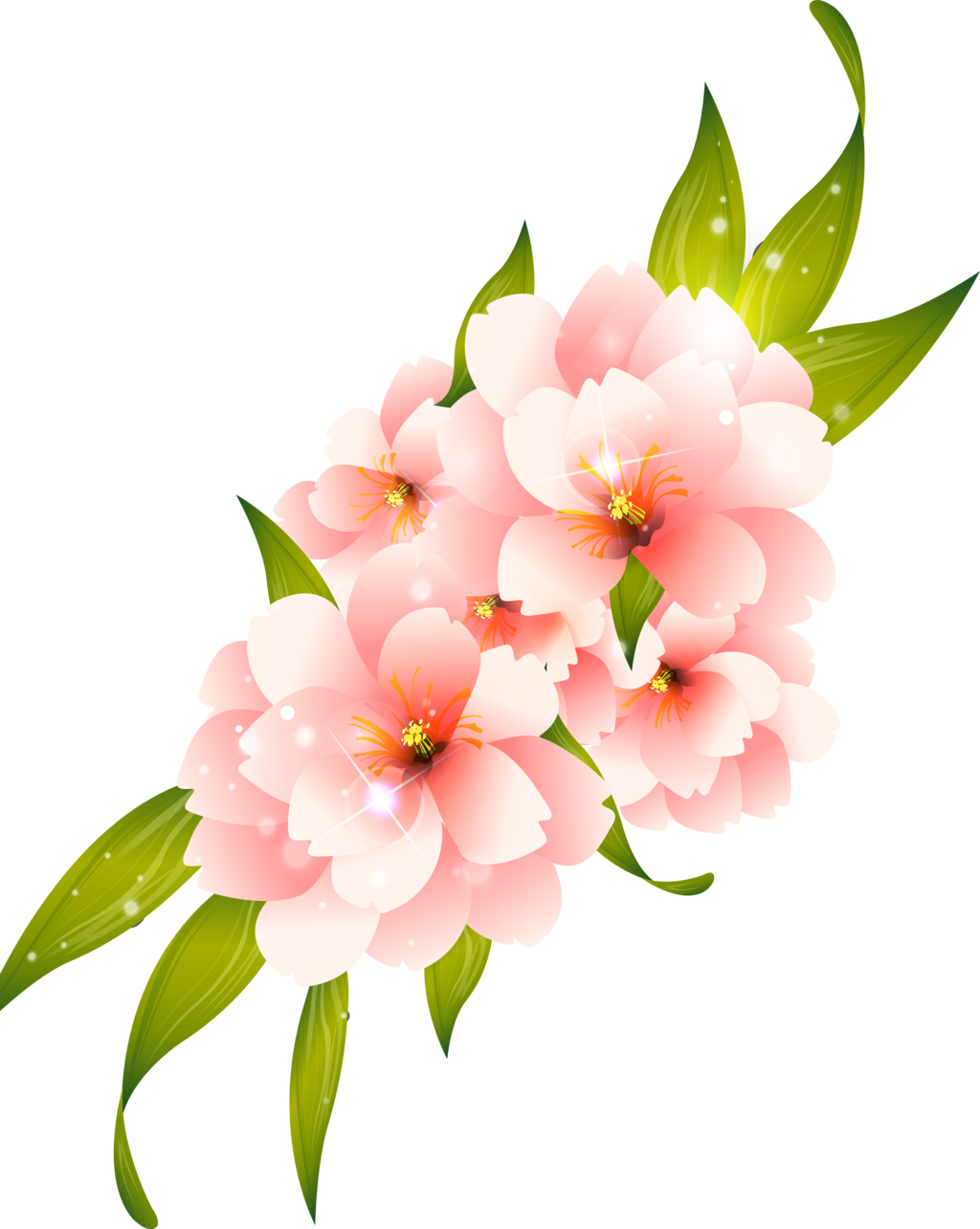 Pink Flower Vector Png (1024x1285), Png Download
