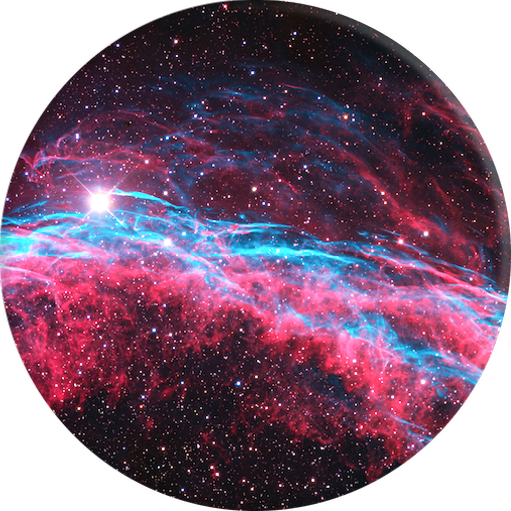 Galaxy Clipart Circle - Popsocket - Veil Nebula (1024x1024), Png Download