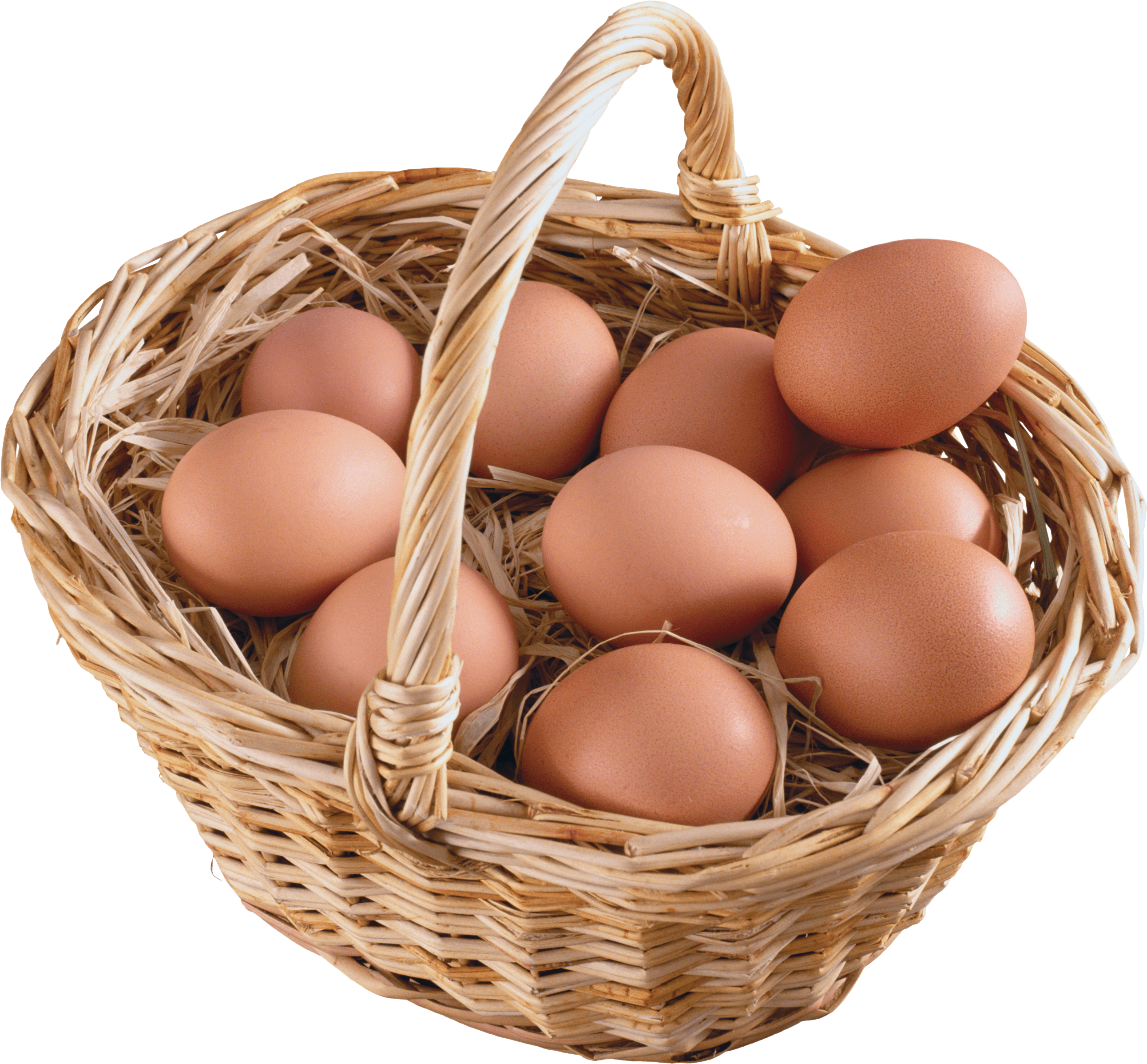 Basket Full Of Eggs - Basket Of Eggs Png (2700x2543), Png Download