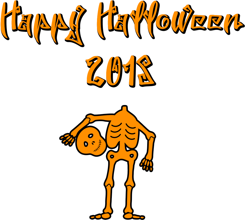Happy Halloween 2018 Scary Font Skeleton (1000x1000), Png Download