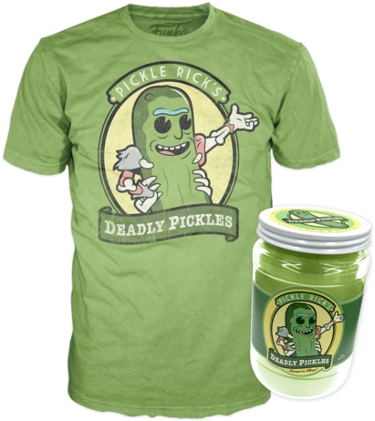 Funko Pop Tee Pickle Rick - Pickle Rick Funko Tee (464x600), Png Download