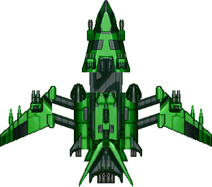 Spaceship - Pod - 1 - Green 87 - 2 Kb [469 Download - Space Shooter Ship Png (422x372), Png Download
