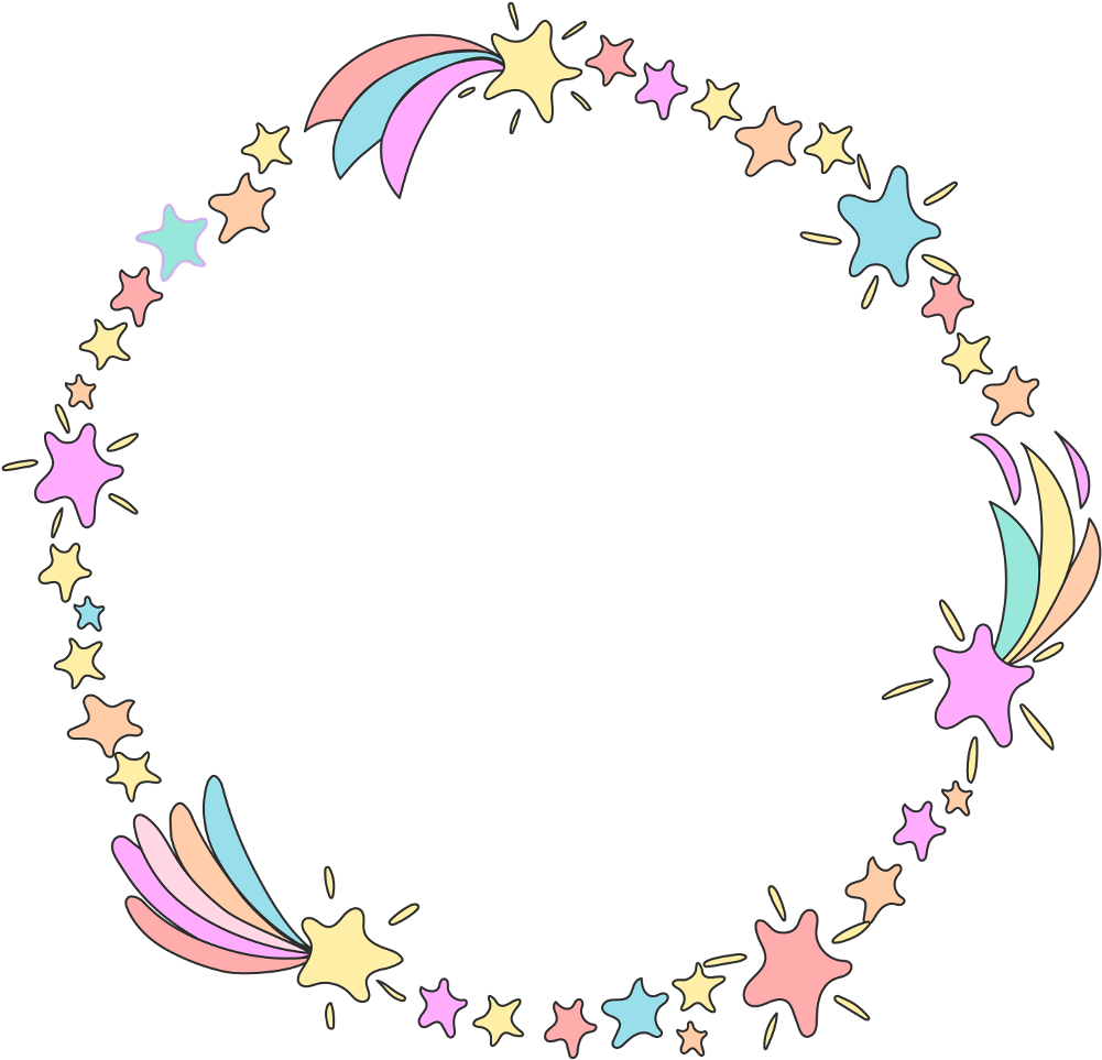 Shootingstar Colorful Frame Decor Embellis - Circle (1024x1024), Png Download